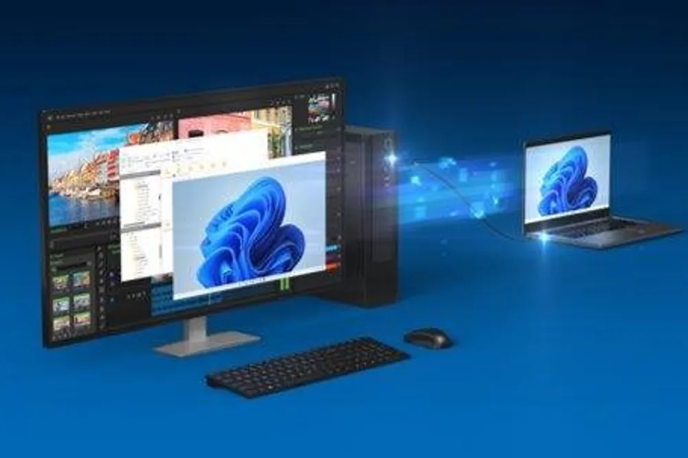Thunderbolt™ Share, fast PC-to-PC connectivity for screen, keyboard, mouse, and storage sharing.